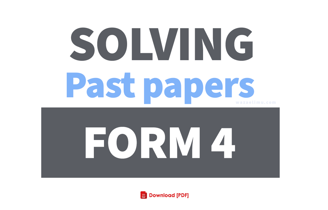 Form Four Pre - National Exam Kisarawe 2024 with Marking Schemes Markaz Islamic Form Four Special Exam 2025
